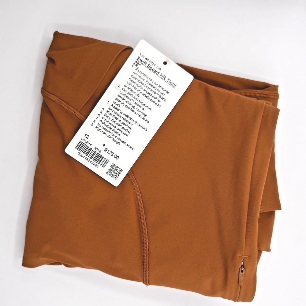 Lululemon Swift‎ Speed HR Tight 28" Luxtreme No Inseam Size 12 BTTB 03263